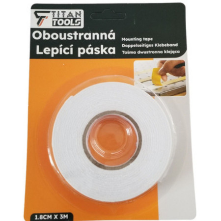 chi tiết Lepící páska oboustranná 1ks 1,8cm x 3m Titan Tools