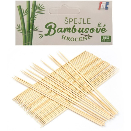 detail Špejle bambus hrocené 35cm 50cm ITM-001890 (bal/12ks)