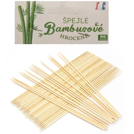 detail Špejle bambus hrocené 30cm 50ks ITM-001889 (bal/12ks)