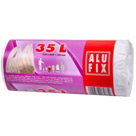 chi tiết ALUFIX sáčky na odpadky zavazovací 35L/25ks Economy 53x60cm bílé (26)