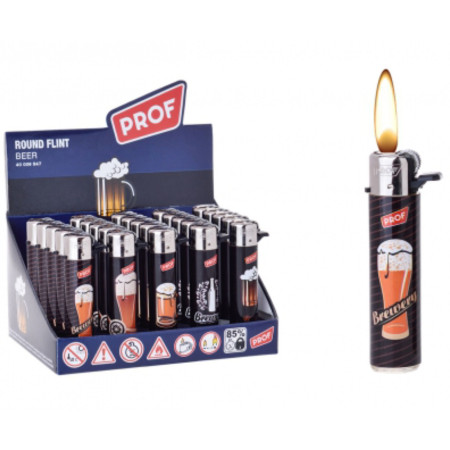 detail Prof plynové zapalovače Round Flint Beer (25)