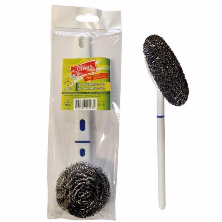 detail Drátěnka s rukojetí nerez Clanax 15g