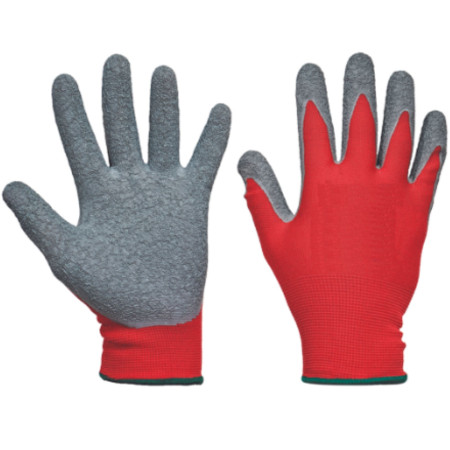 chi tiết Rukavice ČERVA Hornbill light červené vel. 9 (bal/12pár) / mau do