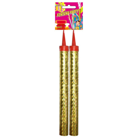 chi tiết TARRA Fontána párty na dort 15cm 2ks zlatá DS15
