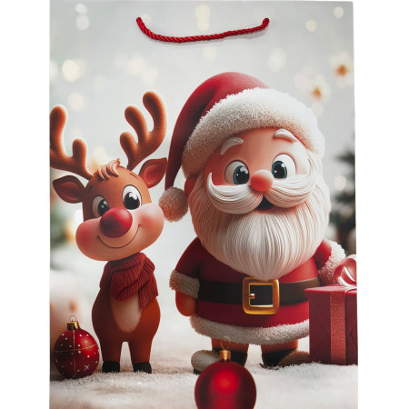 chi tiết Dárková taška MERRY CHRISTMAS Size L 30x41x12cm KOD: 700713 (12)