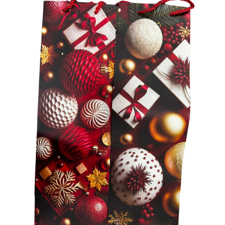 chi tiết Dárková taška MERRY CHRISTMAS na víno 11,5x36x11cm KOD: 700910 (12)