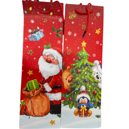 chi tiết Dárková taška MERRY CHRISTMAS na víno 11,5x36x11cm KOD: 701016 (12)