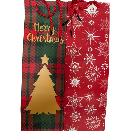 chi tiết Dárková taška MERRY CHRISTMAS na víno 11,5x36x11cm KOD: 701115 (12)