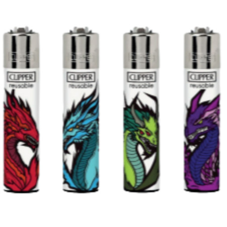 detail Clipper plynové zapalovače Magic Dragons (24)
