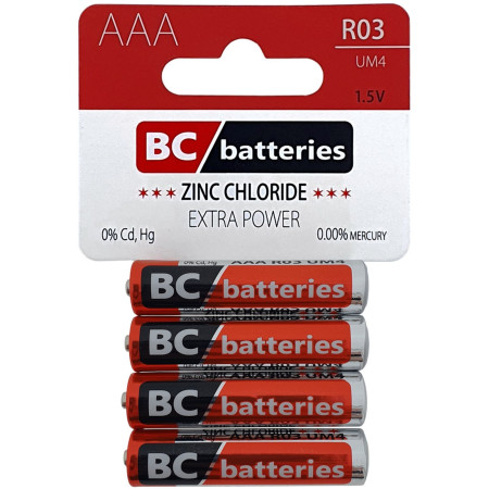 chi tiết Baterie BC R03 Extra Power Zinkochloridová AAA/4ks (10)