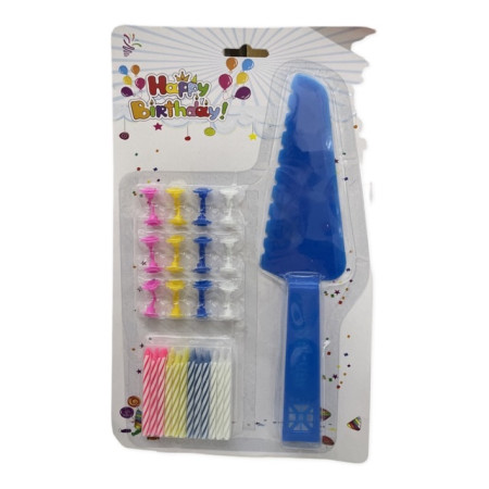 detail Party candles Dortová svíčka sada 24ks + nůž PT5402