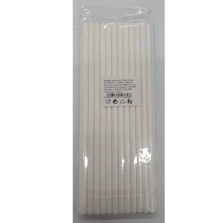 detail Slámky papírové 20cm/24ks x 50ks barevné