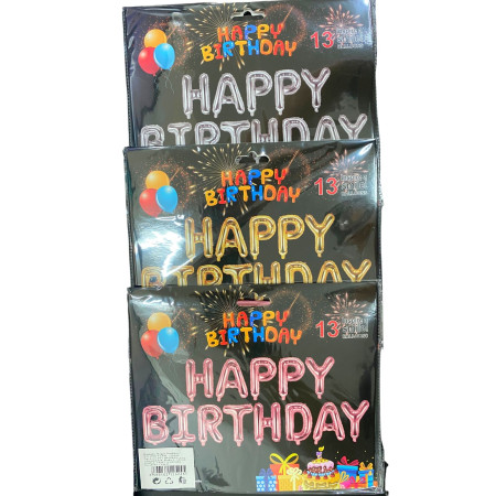 detail Balónky Happy Birthday mix color PT11738 (Bal/12ks)