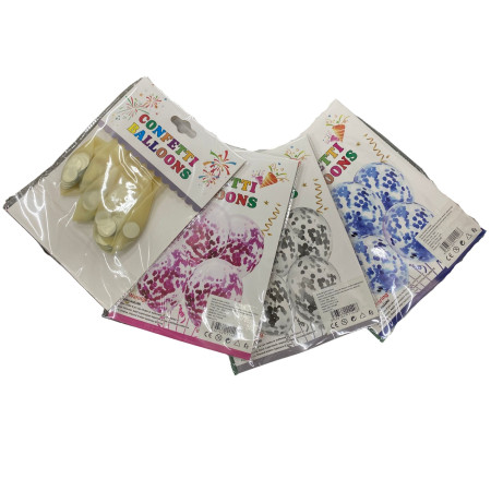 chi tiết Balónky 5ks kulaté s konfetami PTT