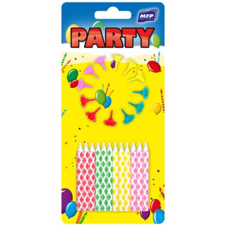 detail MFP Party Dortová svíčka 24ks + stojan 12ks