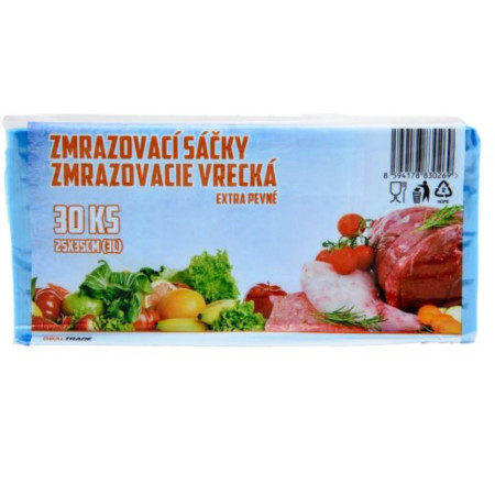 detail HDPE zmrazovací sáčky 30ks - 25x35cm (bal/100ks)