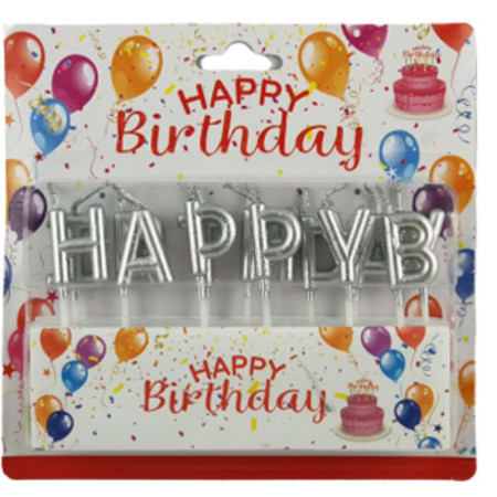 detail Narozeninové svíčky Happy Birthday /8cm (bal/12ks)