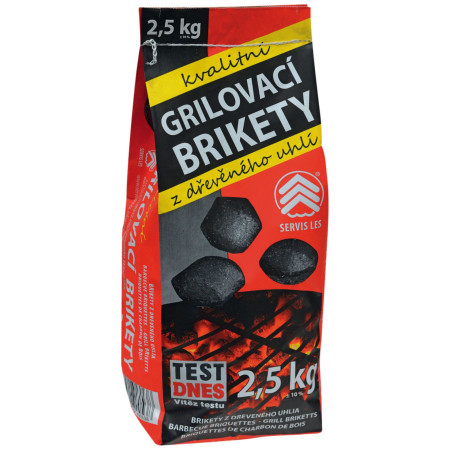 detail Grilovací brikety 2,5kg (červený obal)