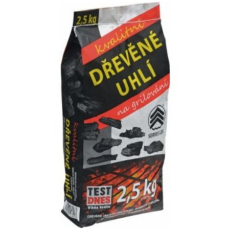 detail Grilovací Dřevěné uhlí 2,5kg (červený obal)