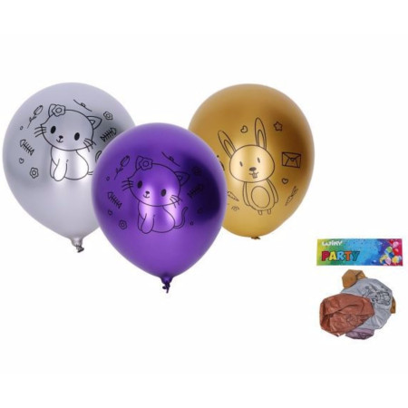 chi tiết Wikz Party balónky 5ks 30cm Chromový zvířátka W009941 (bal/20sad)