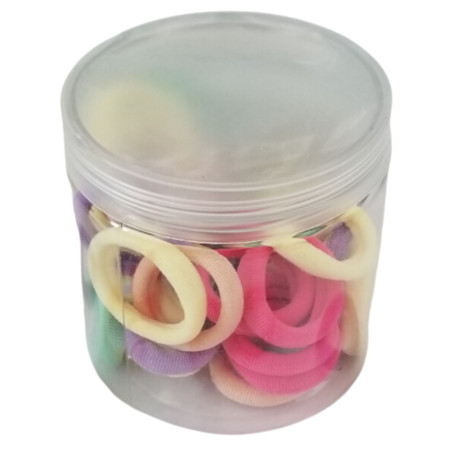 detail Gumičky do vlasů v dóze 40ks - mix barev