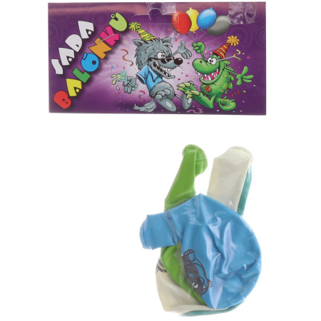 detail Balónky kulaté ZOO barevný potisk 4ks