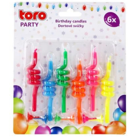 detail Narozeninové svíčky 6ks s podstavcem (12)
