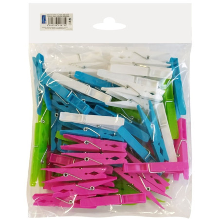 detail Clanax kolíčky na prádlo plastové 60ks sáček