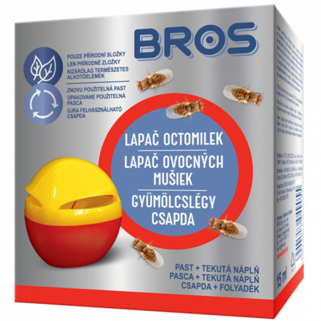 chi tiết Bros Lapač octomilek komplet (past + tekutá náplň)