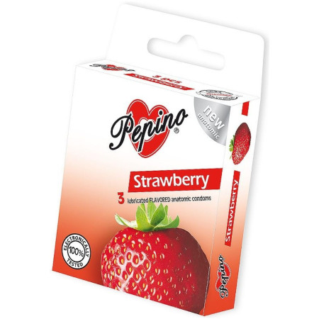 detail Pepino kondomy 3ks - Strawberry (24)