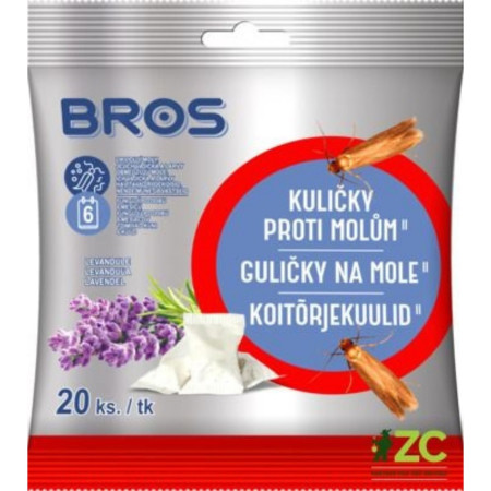 detail Bros Kuličky proti molům s vůní levandule 20ks (16)
