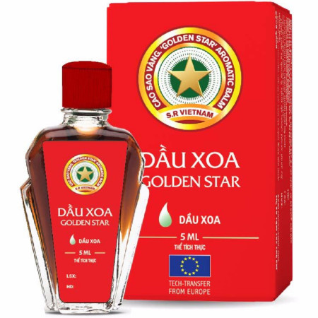 detail Dau xoa 5ml Golden Star - Mentolová mast (bal/16)