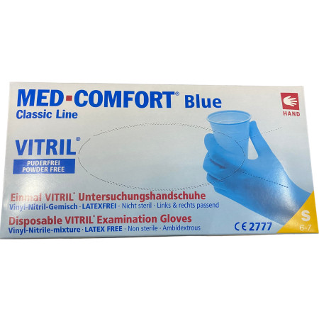 chi tiết Rukavice jednorázové vinyl - nitril 100ks modré S