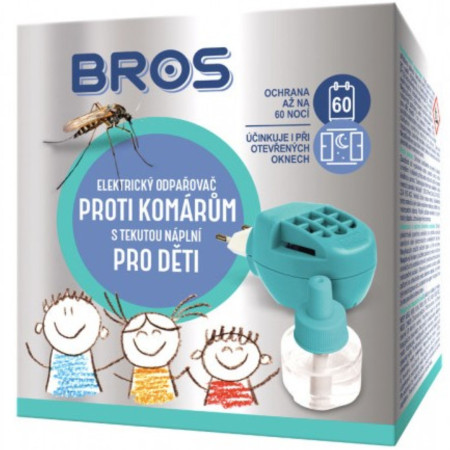 chi tiết Bros elekt. odpařovač komplet proti komárům Kids s tekut. náplní