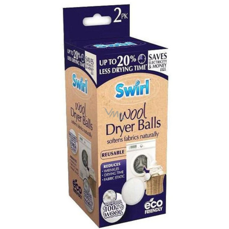 chi tiết Swirl míčky do sušičky 2ks Wool (Dryer Balls)
