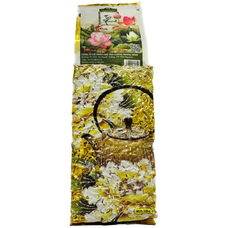 chi tiết Tan Cuong Tra xanh Hoa Sen 100g vakuové balení / Lotus zelený čaj
