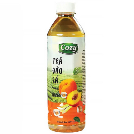 chi tiết Cozy 455ml čaj ovocný Broskvový čaj s citronovou trávou (Tra dao xa) (6)