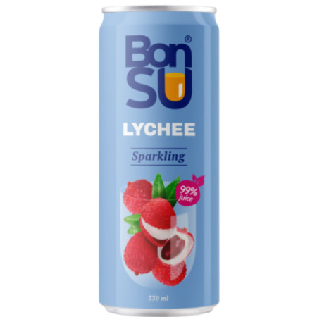 detail Bonsu 330ml Sparkling 99% Lychee Juice (24)