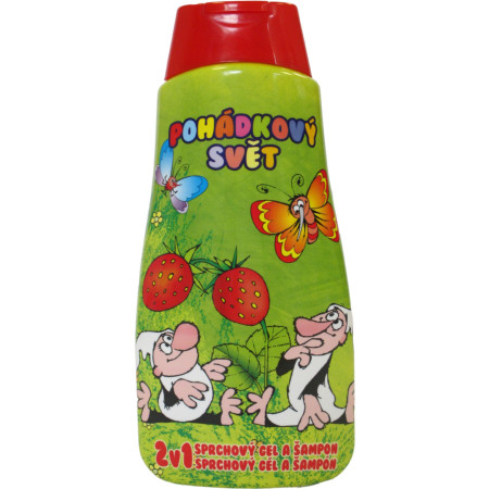 detail Pohádkový svět sprchový gel a šampon 500ml Křemílek a Vochomůrka