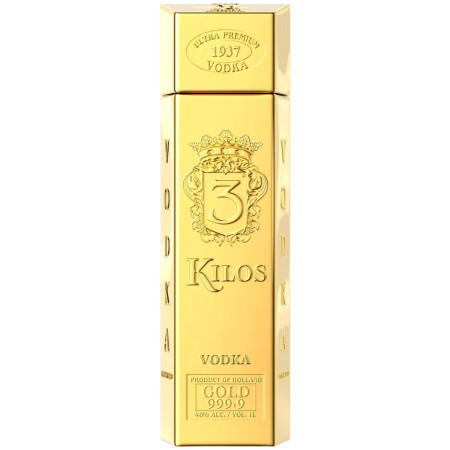 chi tiết Alkohol - 3 Kilos Vodka Gold 40% 1l