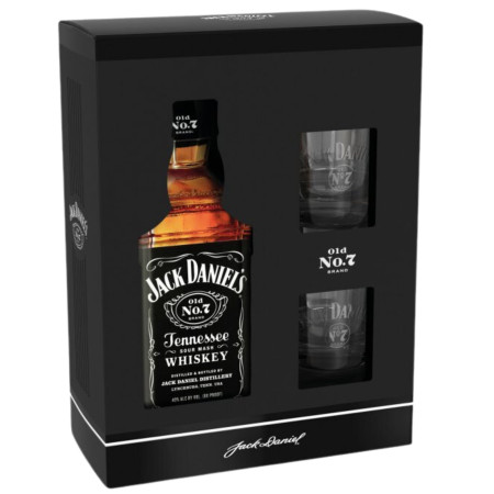 detail Alkohol - Jack Daniels Tennessee Whiskey Sour Mash 40% 700ml Box + 2 skleničky