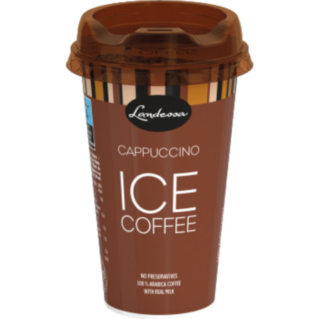 detail Landessa Ice Coffee 230ml v pohári Cappuccino (10)