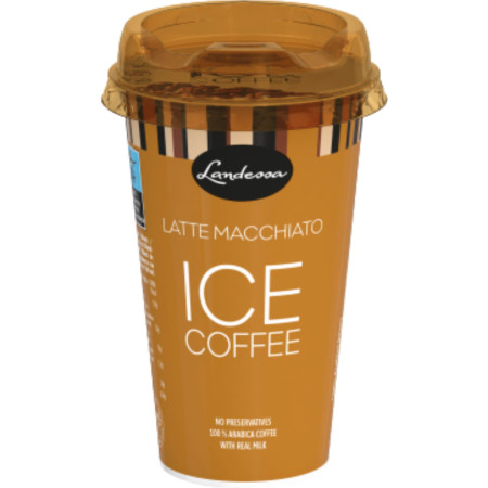 detail Landessa Ice Coffee 230ml v pohári Macchiato (10)