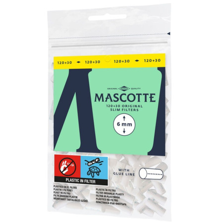 detail Mascotte cigaretový filtr 150ks Slim 6mm (20)