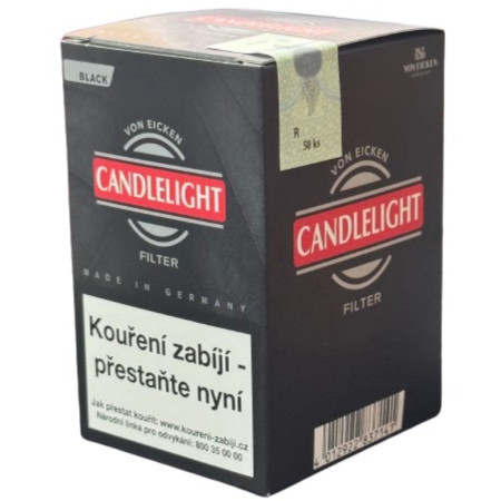 detail Candlelight Filter cigaretový Black (50)
