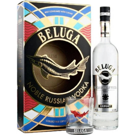 detail Alkohol - Beluga Noble Vodka 40% 1l + sklo 2ks GB