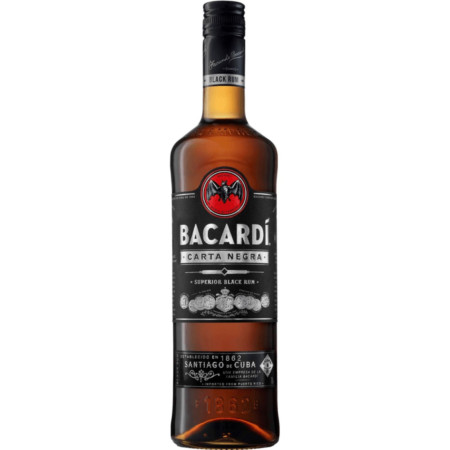 detail Alkohol - Bacardi Carta Negra Rum 37,5% 700ml (6)