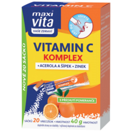 chi tiết MaxiVita Vitamin C Komplex + Acerola, šípek + Zinek 20 sáčku (5)
