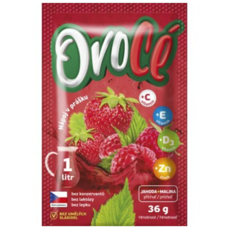 chi tiết Ovocé nápoj v prášku 36g sáček Jahoda a malina (24)