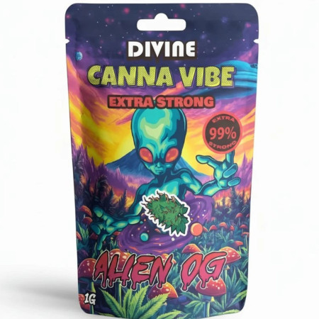 detail DIVINE - Canna Vibe Květy 99% - Alien OG 1g